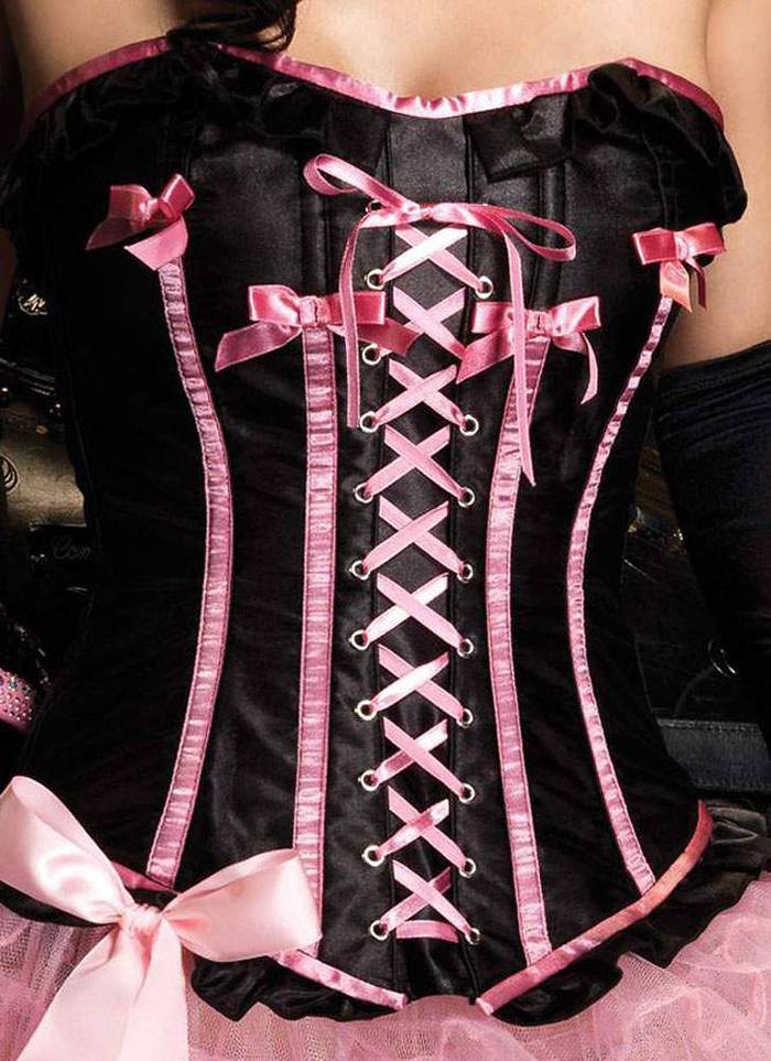 Корсет лакированный Devil & Angel, чёрный, L DA_7074 corset L - Devil & Angel - Эротические корсеты и бюстье - Купить